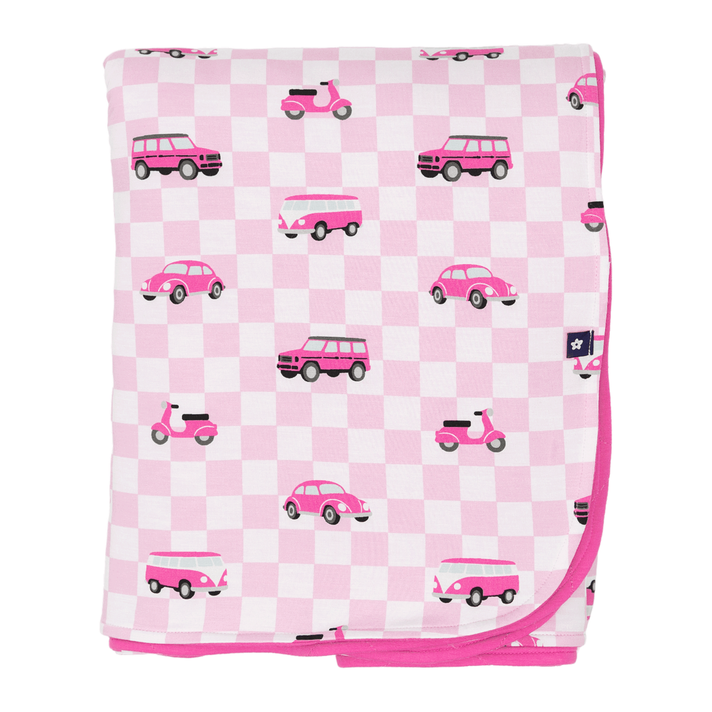 Cozy Blanket in Pink Wheels