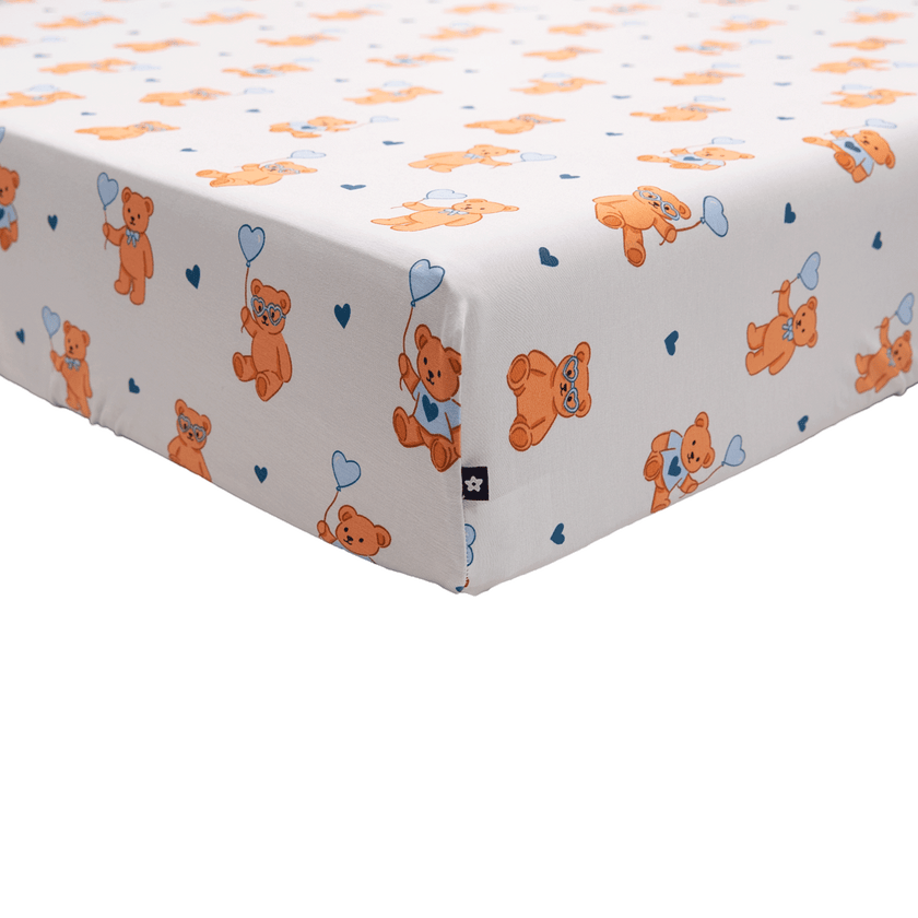 Crib Sheet in Bluebeary