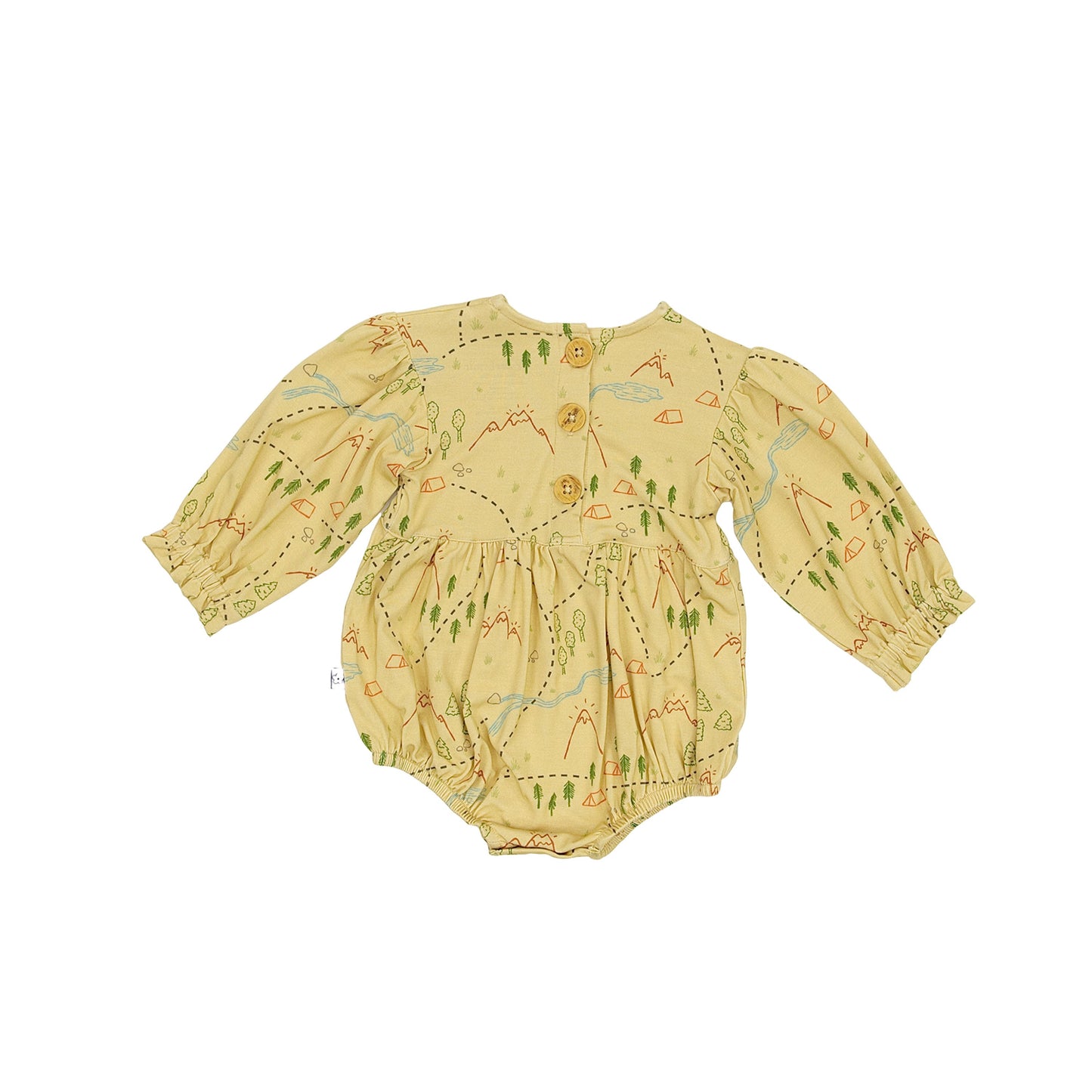 Bubble Romper in Trail Map Doodles