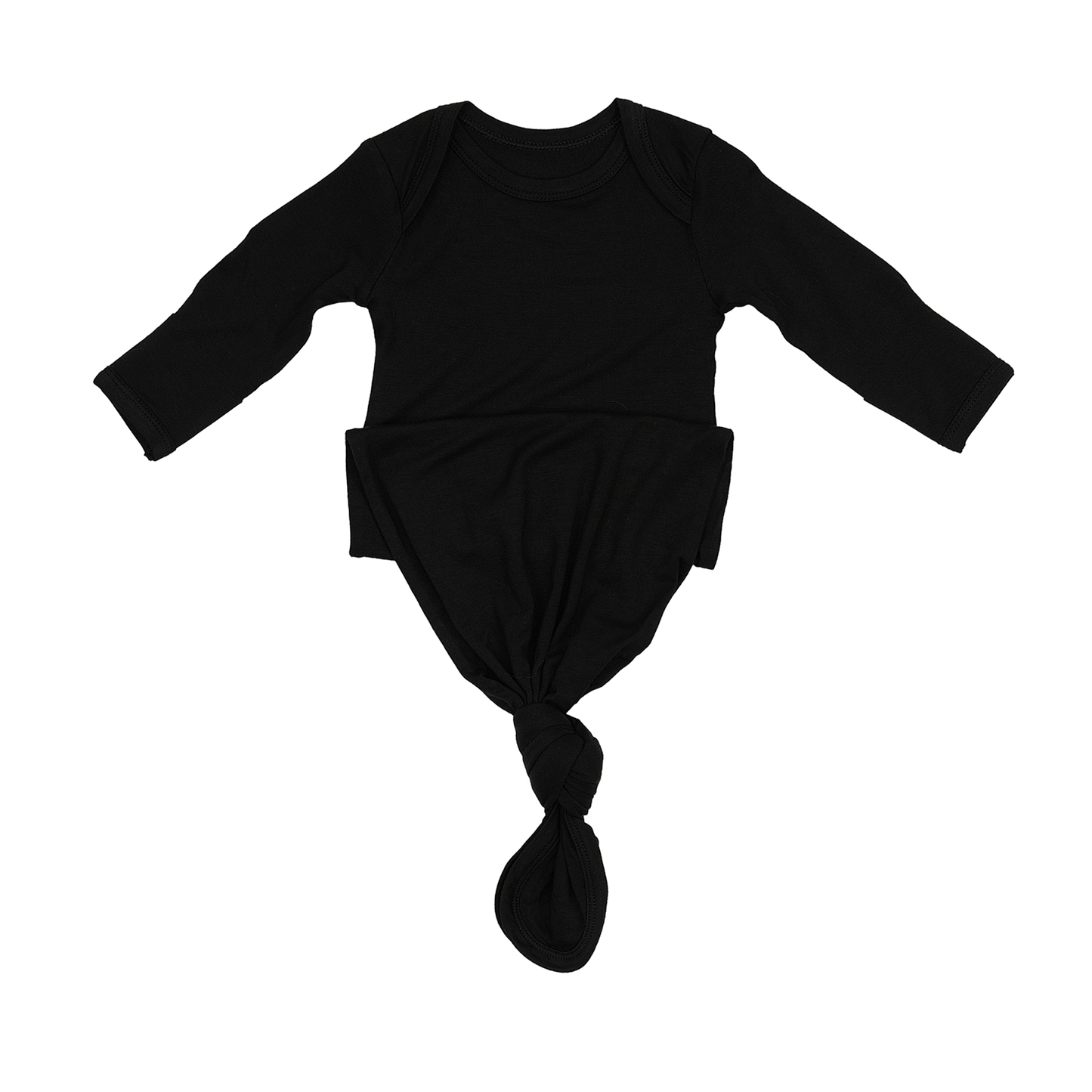 Newborn Baby Knot Gown in Black