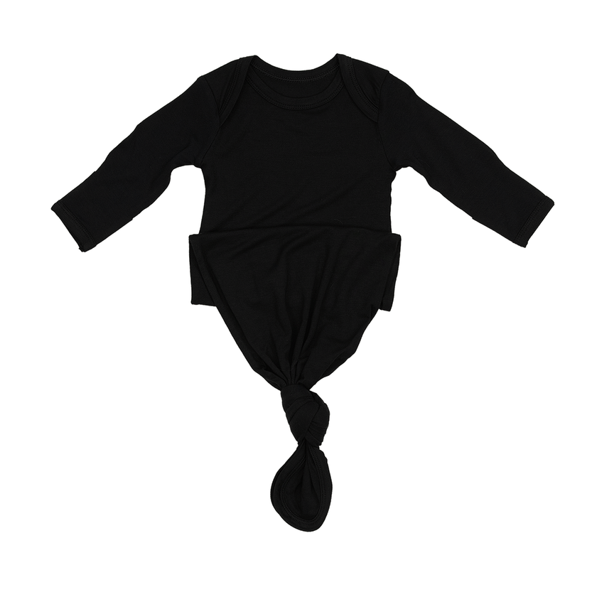 Newborn Baby Knot Gown in Black