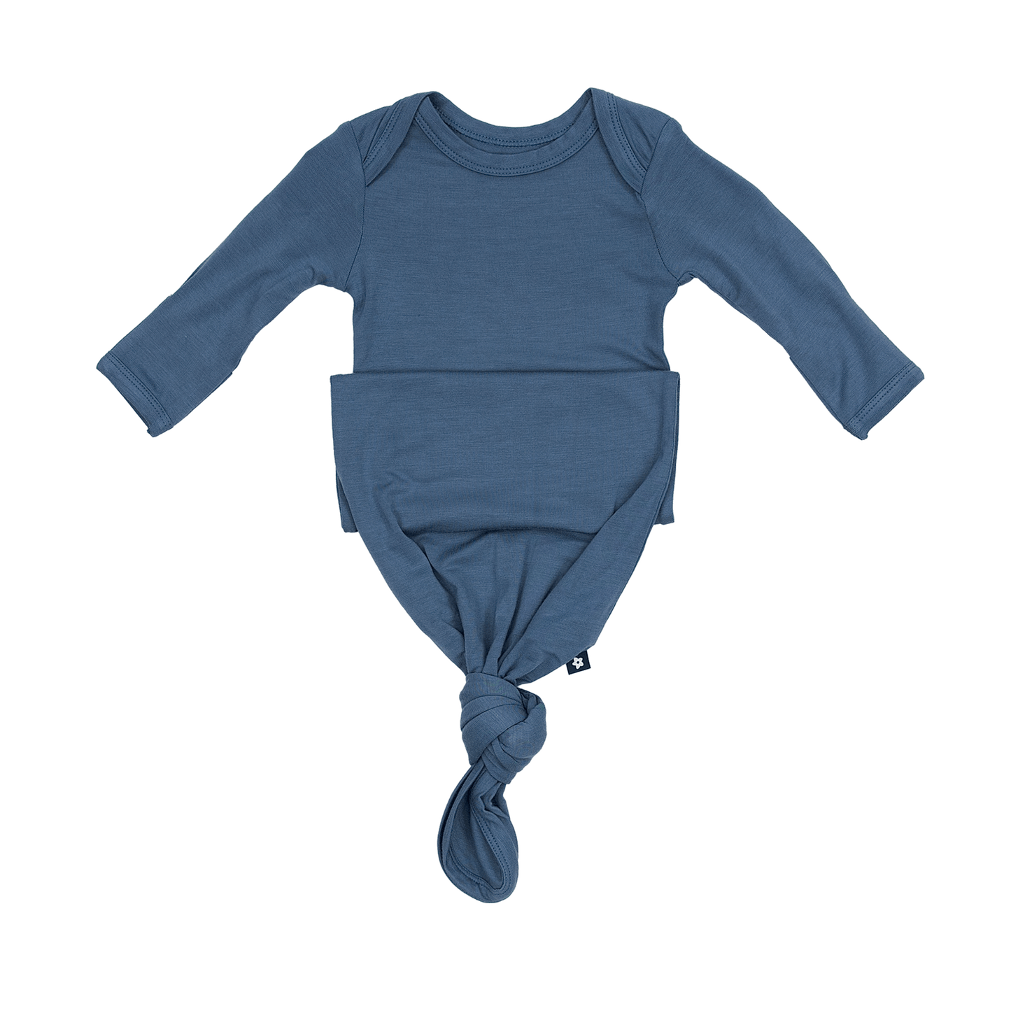 Newborn Baby Knot Gown in Navy