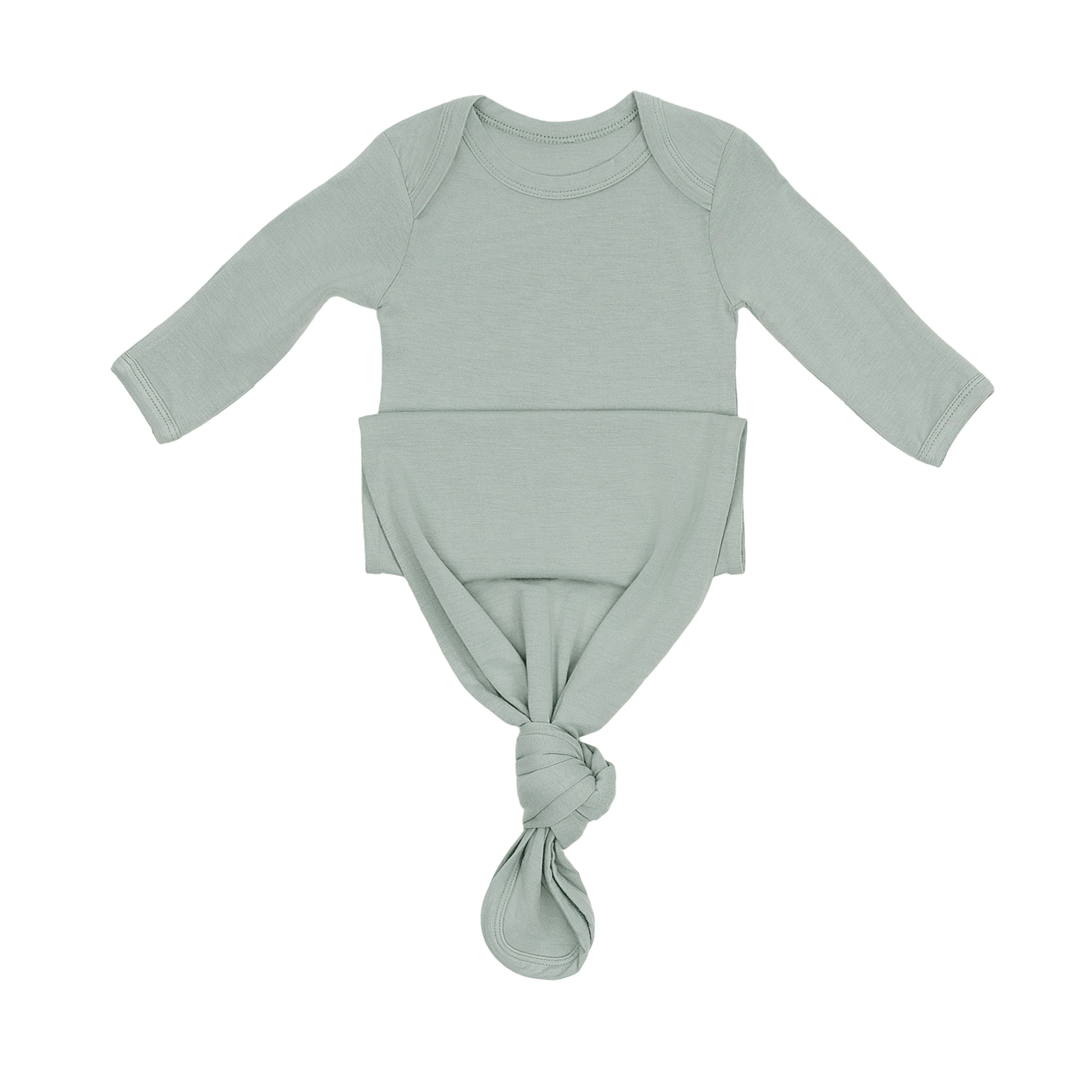Newborn Baby Knot Gown in Pistachio