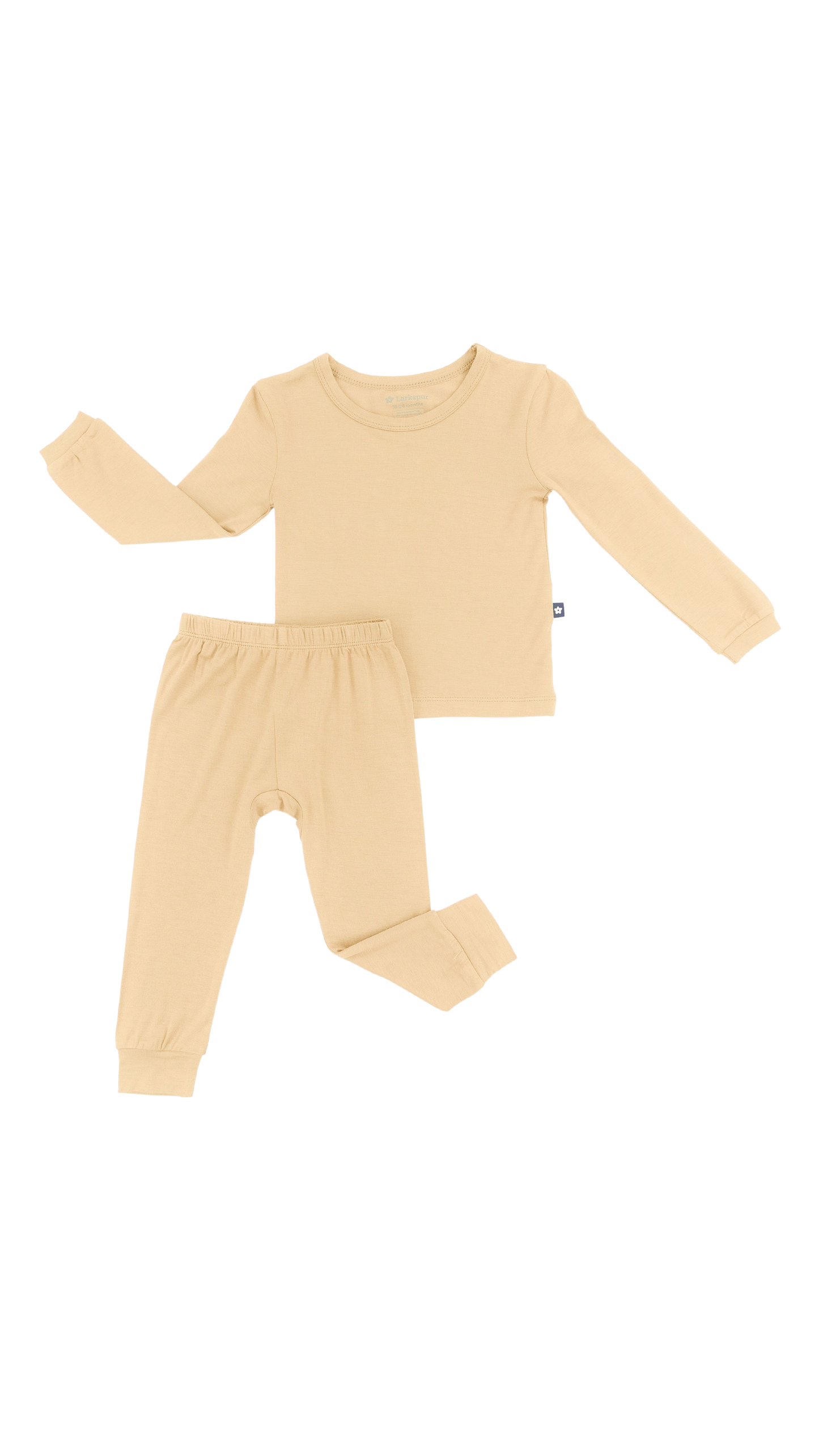 Long Sleeve Pajamas in Beige