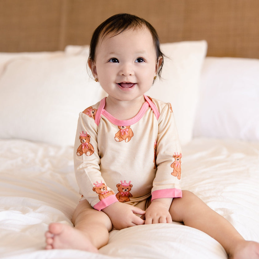 Long Sleeve Bodysuit in Princess Bear