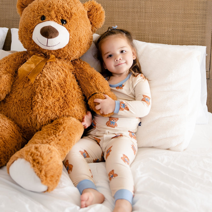 Long PJ Set in Teddy Bear