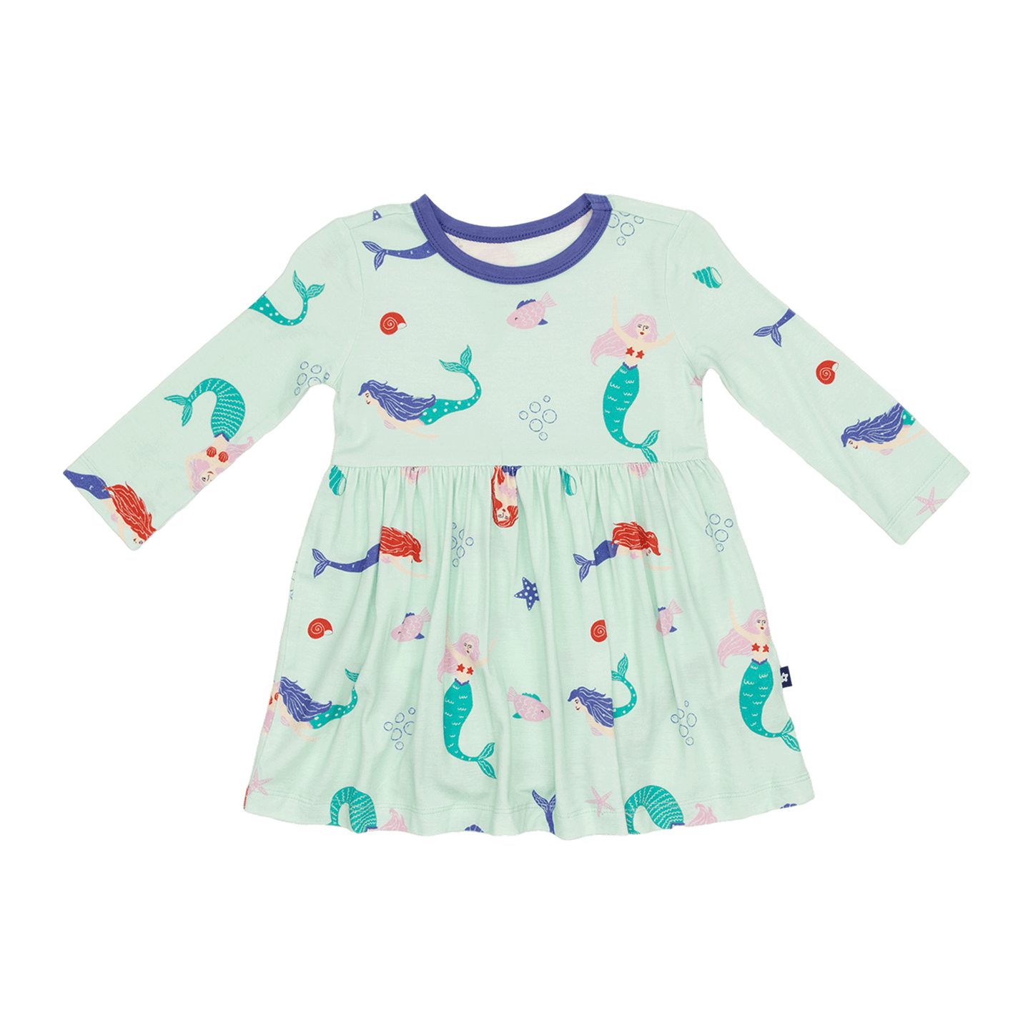 Long Sleeve Twirl Dress in Mermaids