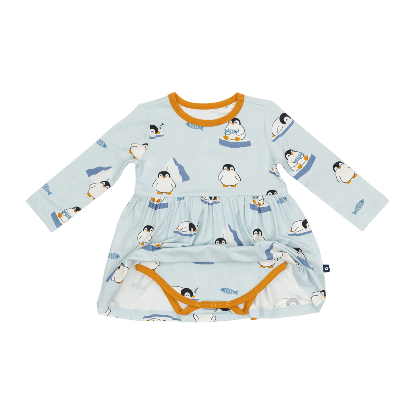 Long Sleeve Twirl Dress in Waddle and Chill