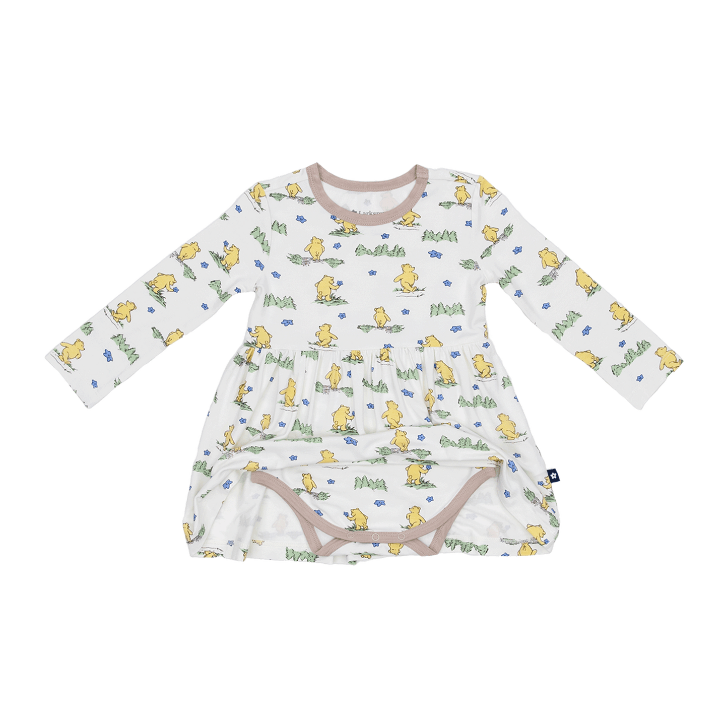Long Sleeve Twirl Dress in Woodland Journey
