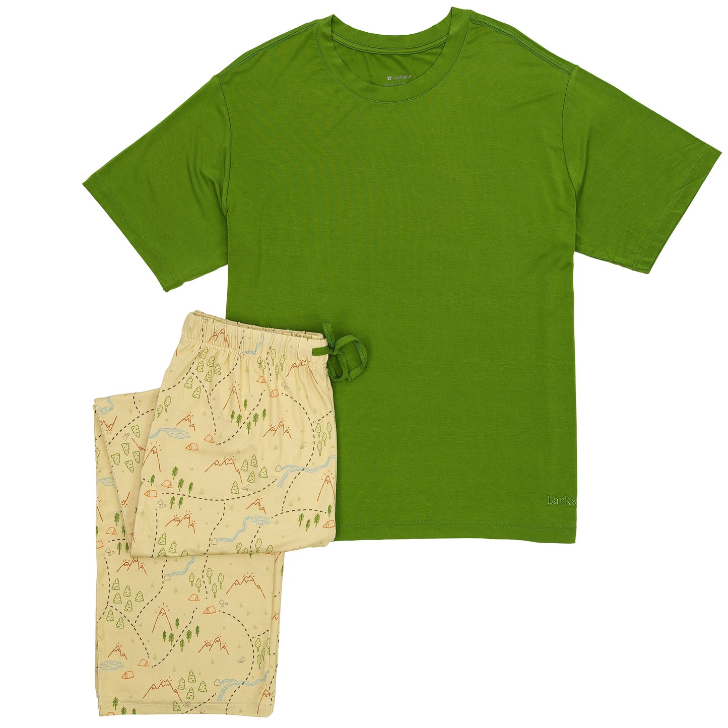 Men's Short Lounge Set in Trail Map Doodles