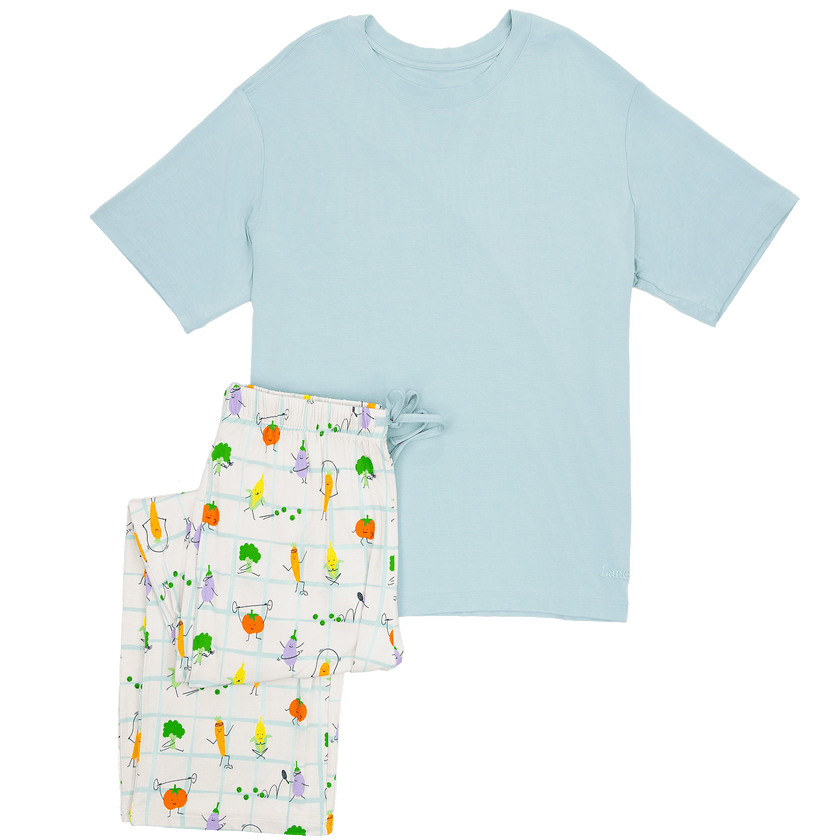 Men's Short Lounge Set in Veggie Patch Parade