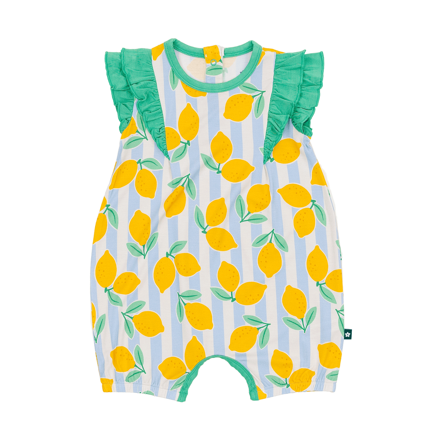 Ruffle Shorty Romper in Lemonade