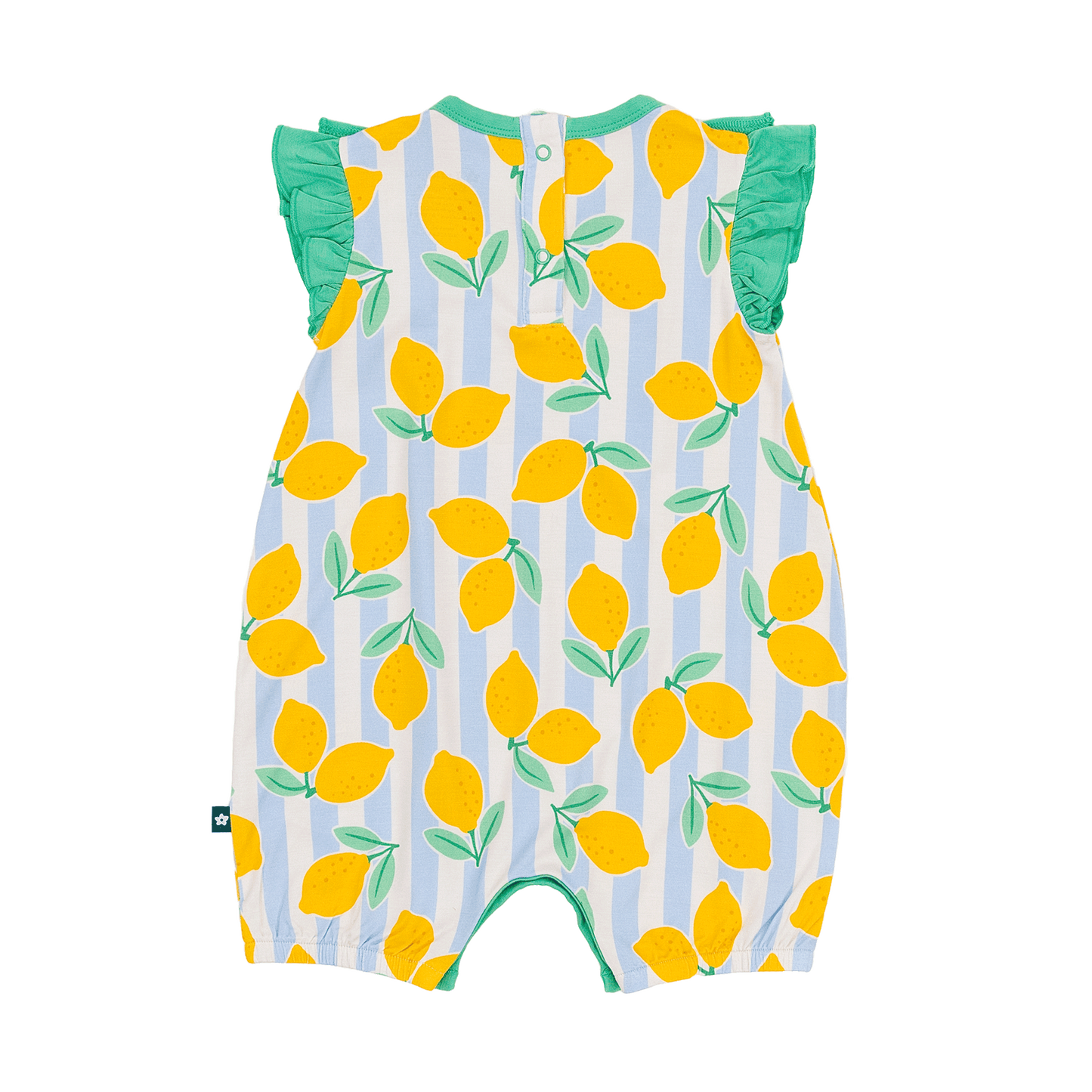 Ruffle Shorty Romper in Lemonade