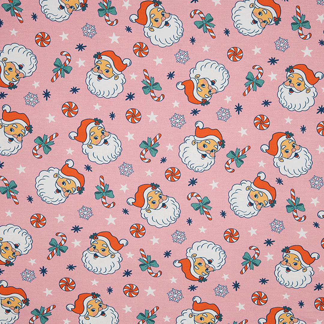 Long Sleeve Twirl Dress in Santa Baby
