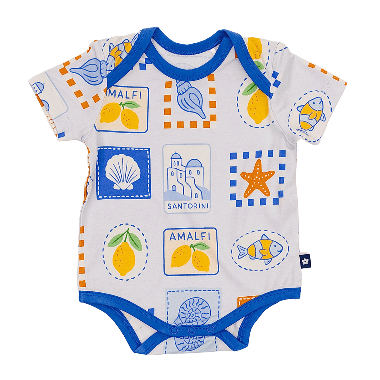 Short Sleeve Bodysuit in Mediterranean Breeze