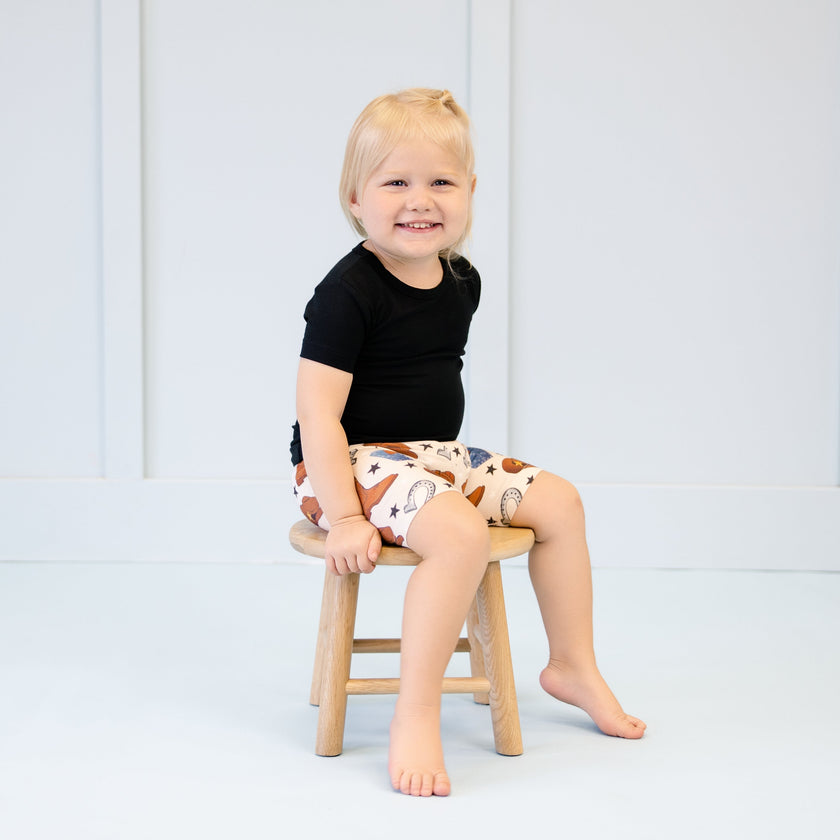 Short PJ Set in Cowboys and Denims