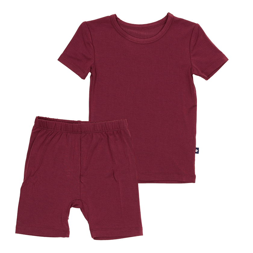 Short PJ Set in Burgundy