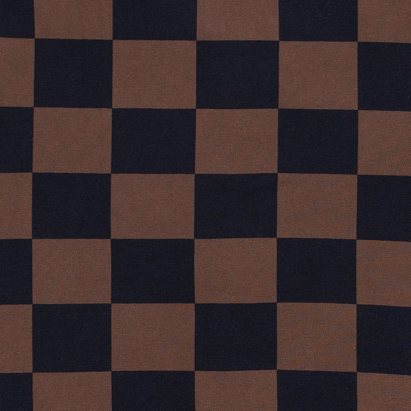 Toddler Short Sleeve Polo in Cocoa Check