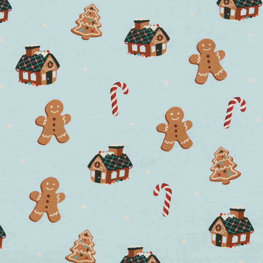 Women's Long Pajama Set in Gingerbread Lane