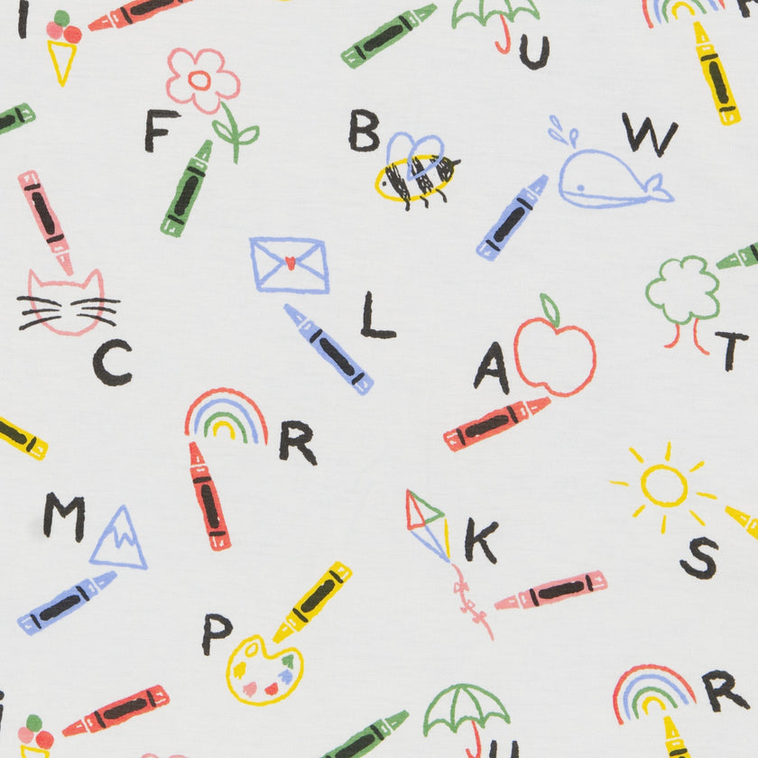 Men's Crew Neck Tee in Lively Letters