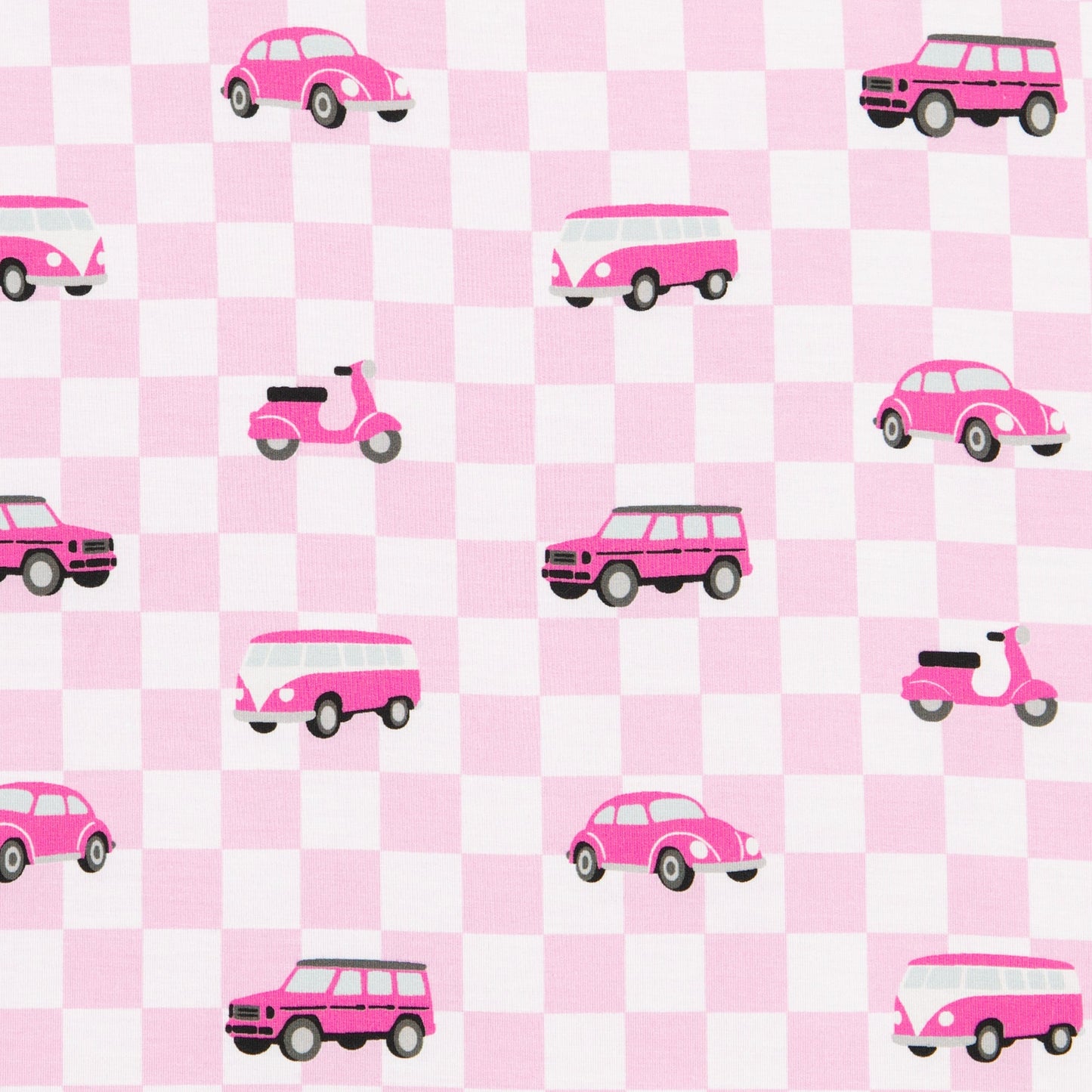 Zip Hoodie in Pink Wheels