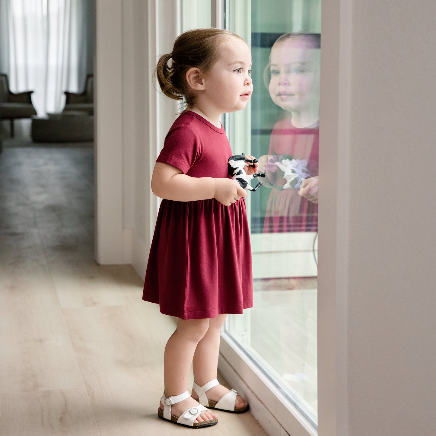 Twirl Dress in Crimson Canter