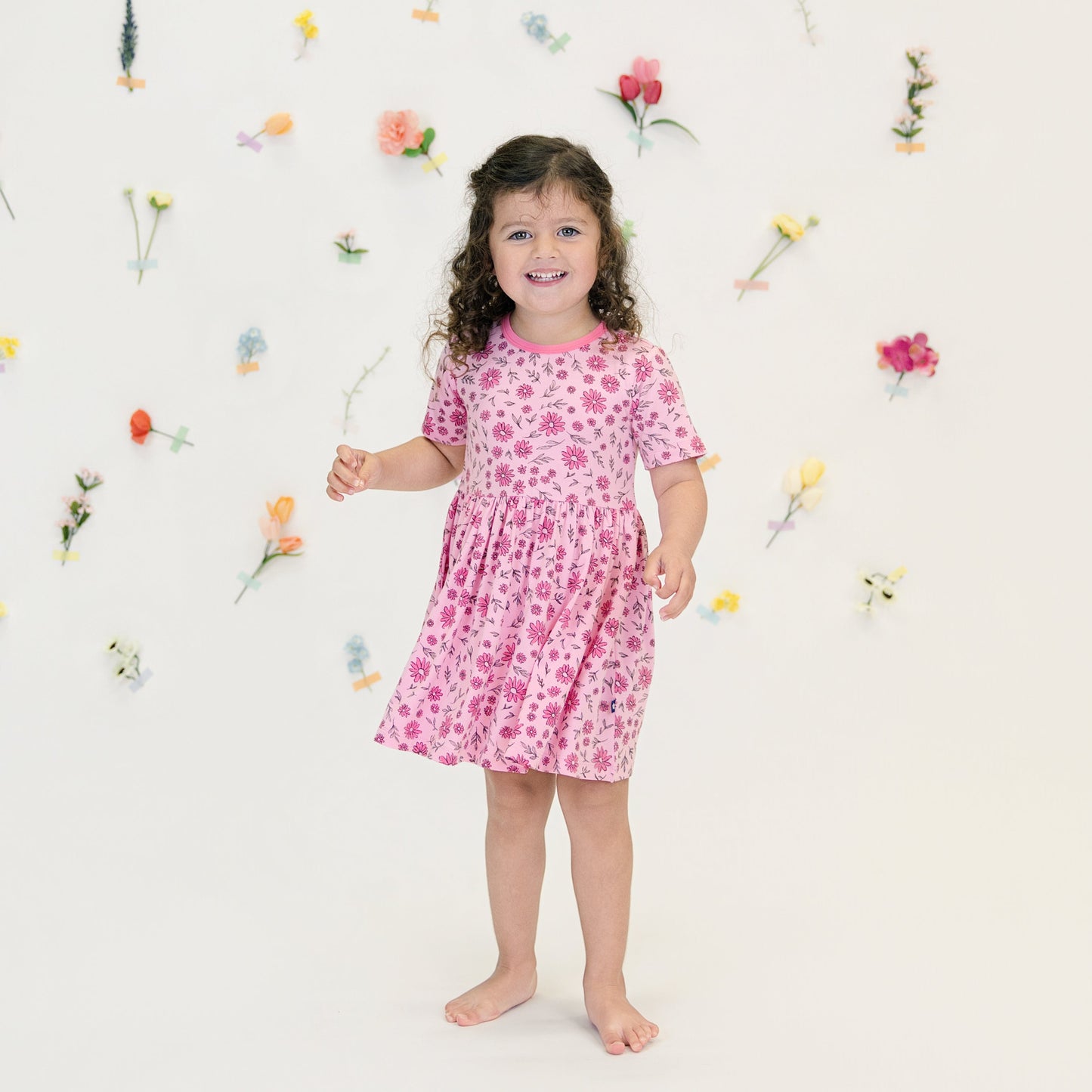 Twirl Dress in Ditsy Daisies