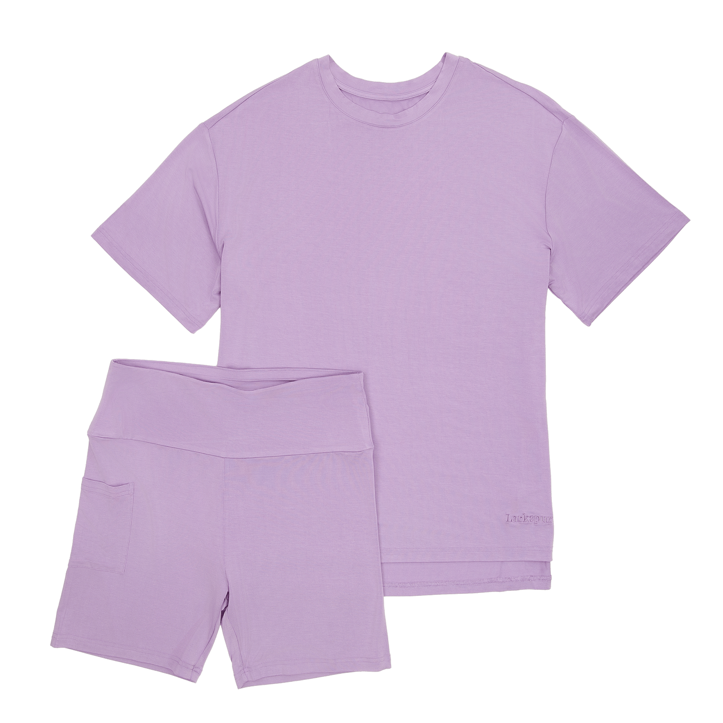 Women's Biker Short Set in Wisteria