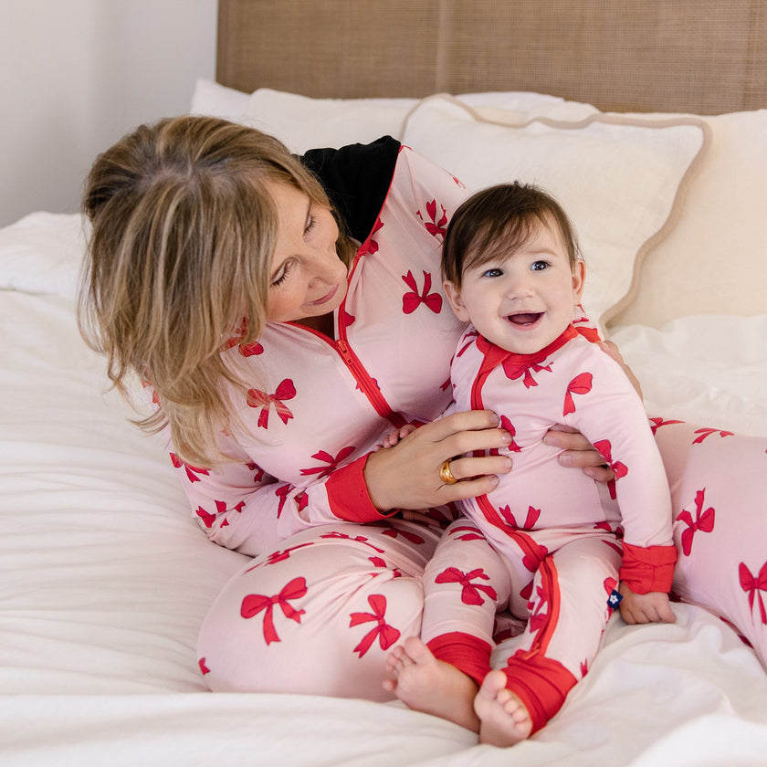Women's Jumpsuit in Holiday Bows