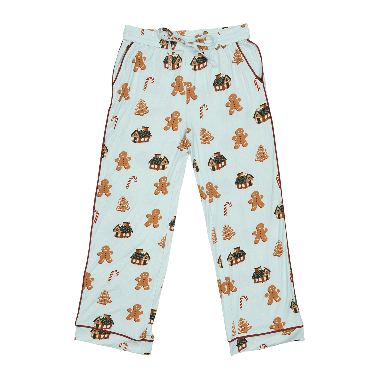 Women's Long Pajama Set in Gingerbread Lane