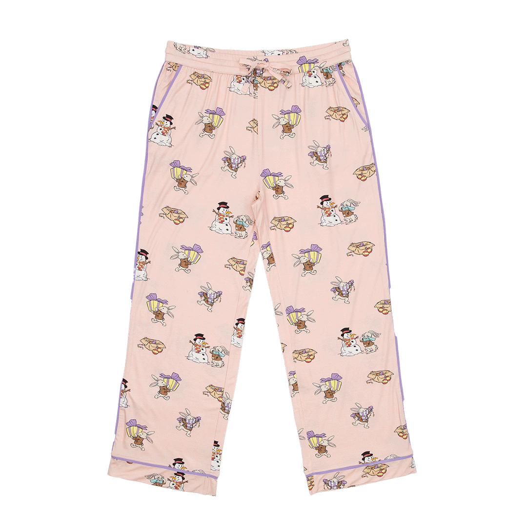 Women's Long Pajama Set in Hoppy Holidays