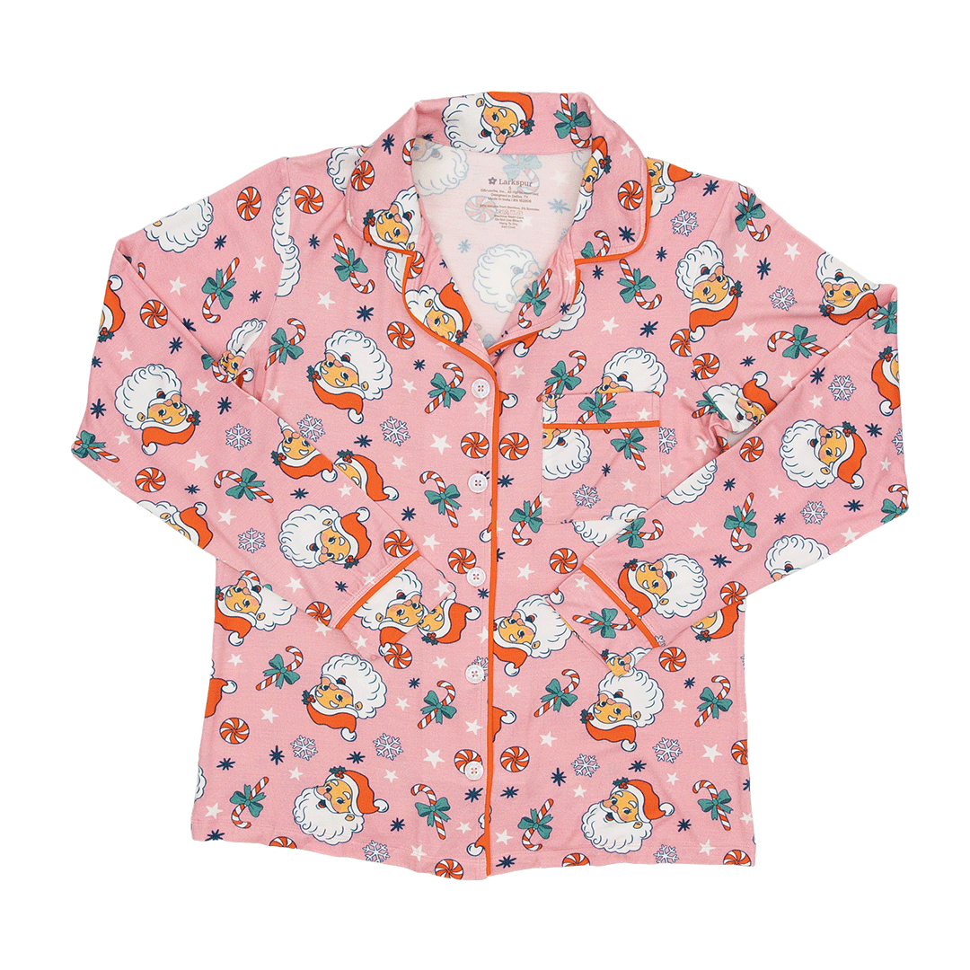 Women's Long Pajama Set in Santa Baby