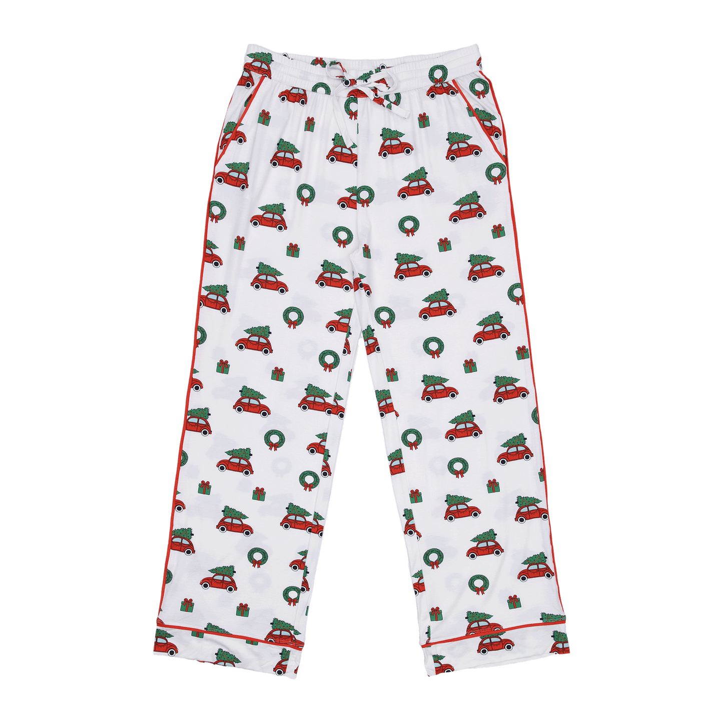 Women's Long Pajama Set in Jingle Cars