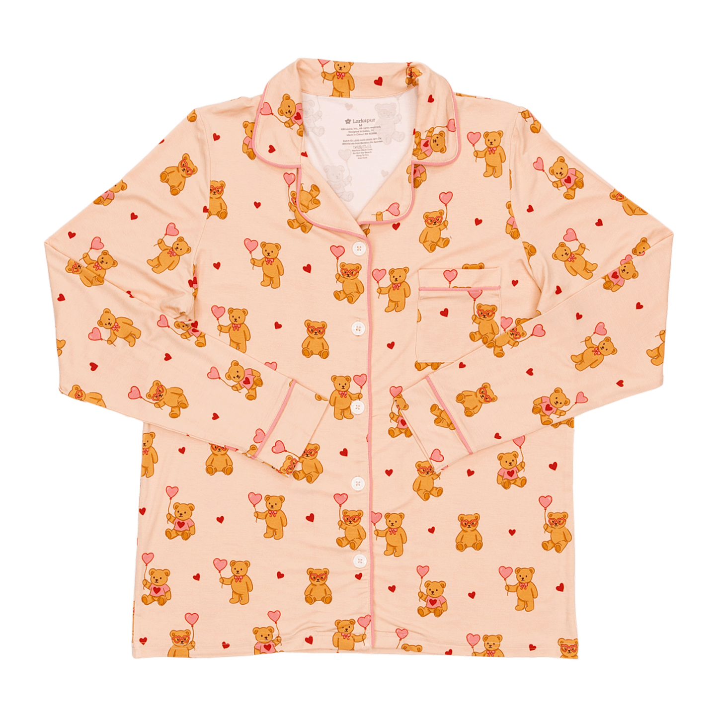 Women's Long Pajama Set in Strawbeary