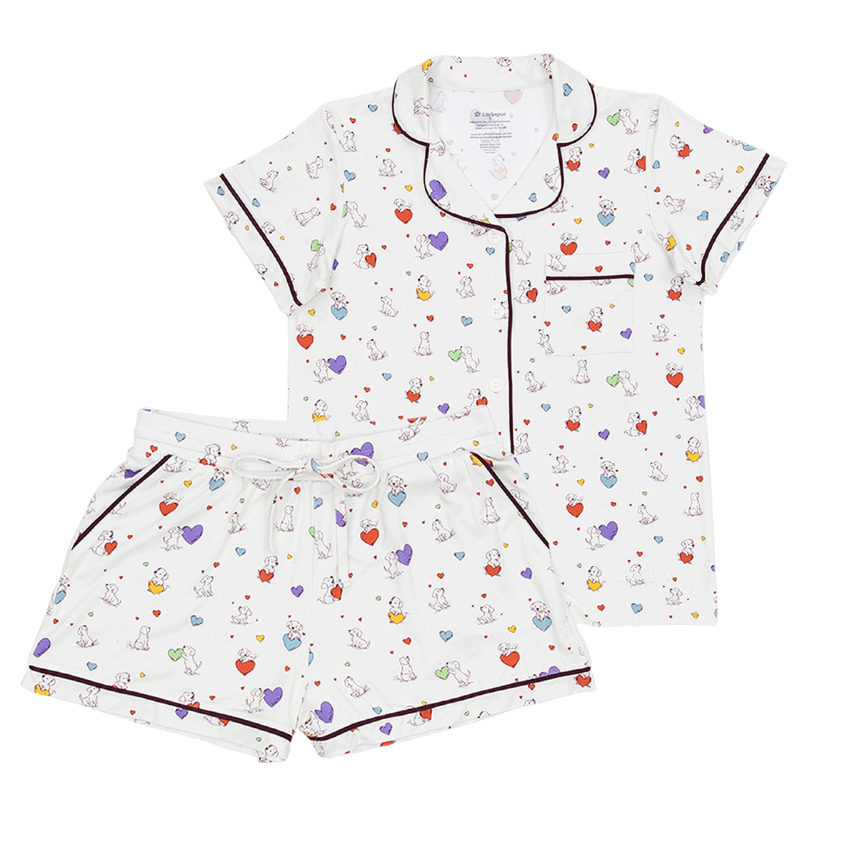 Women's Short Pajama Set in Puppy Love