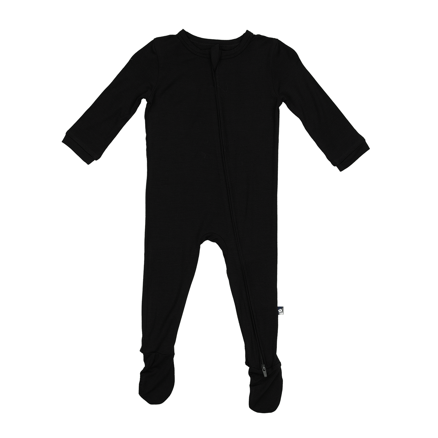 Zip Footie in Black