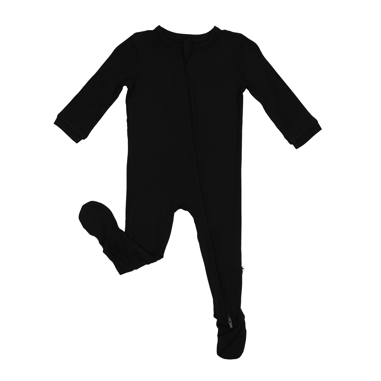 Zip Footie in Black