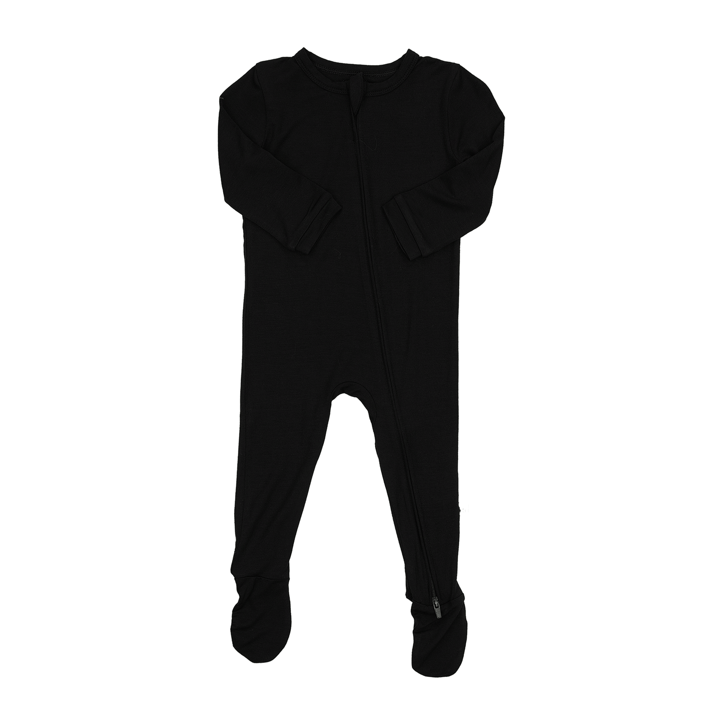Zip Footie in Black