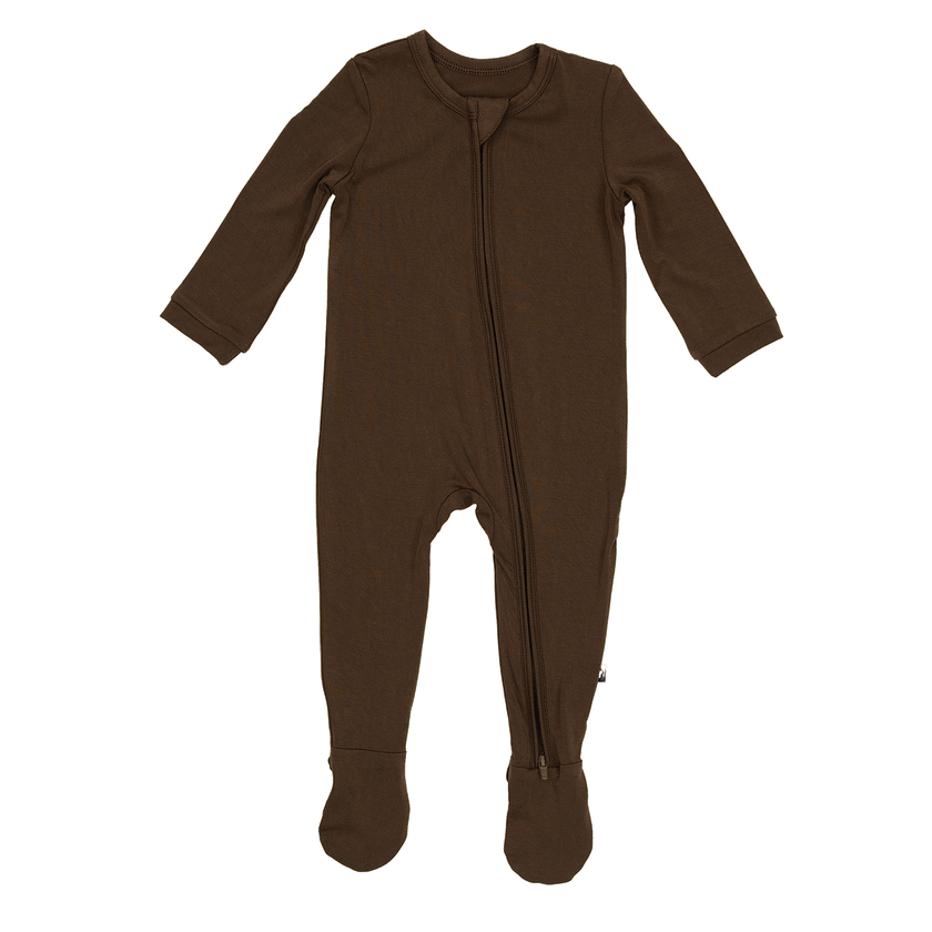 Zip Footie in Espresso