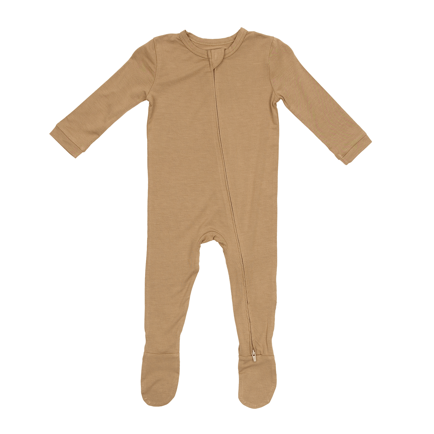 Zip Footie in Mocha