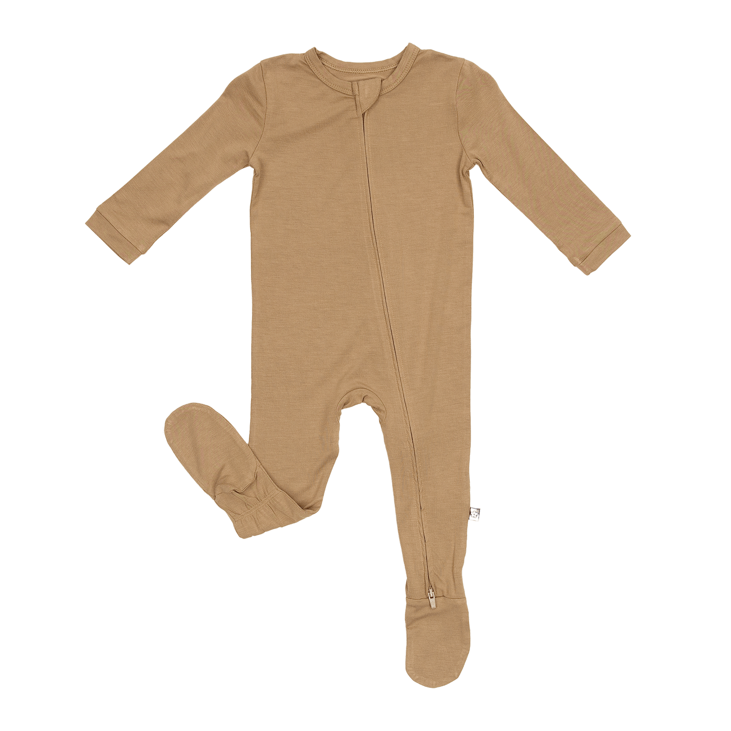 Zip Footie in Mocha