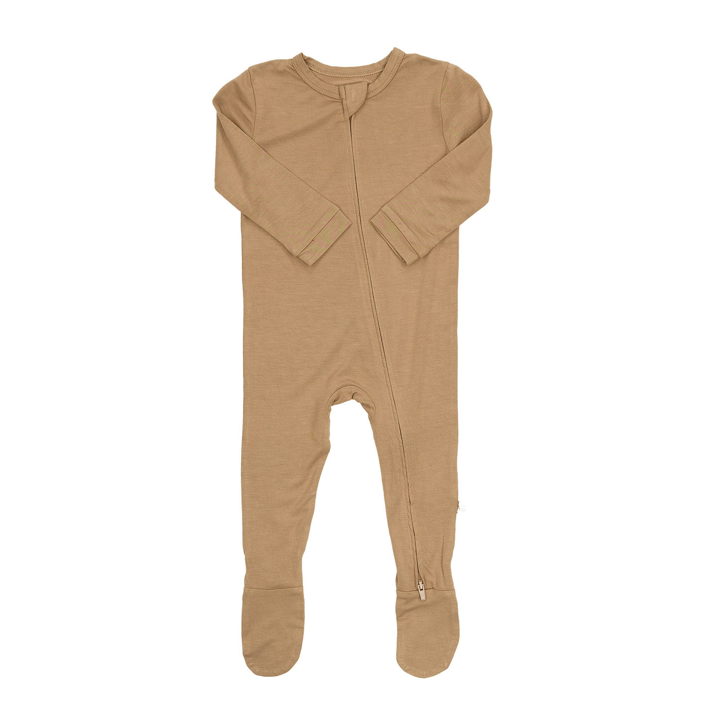 Zip Footie in Mocha