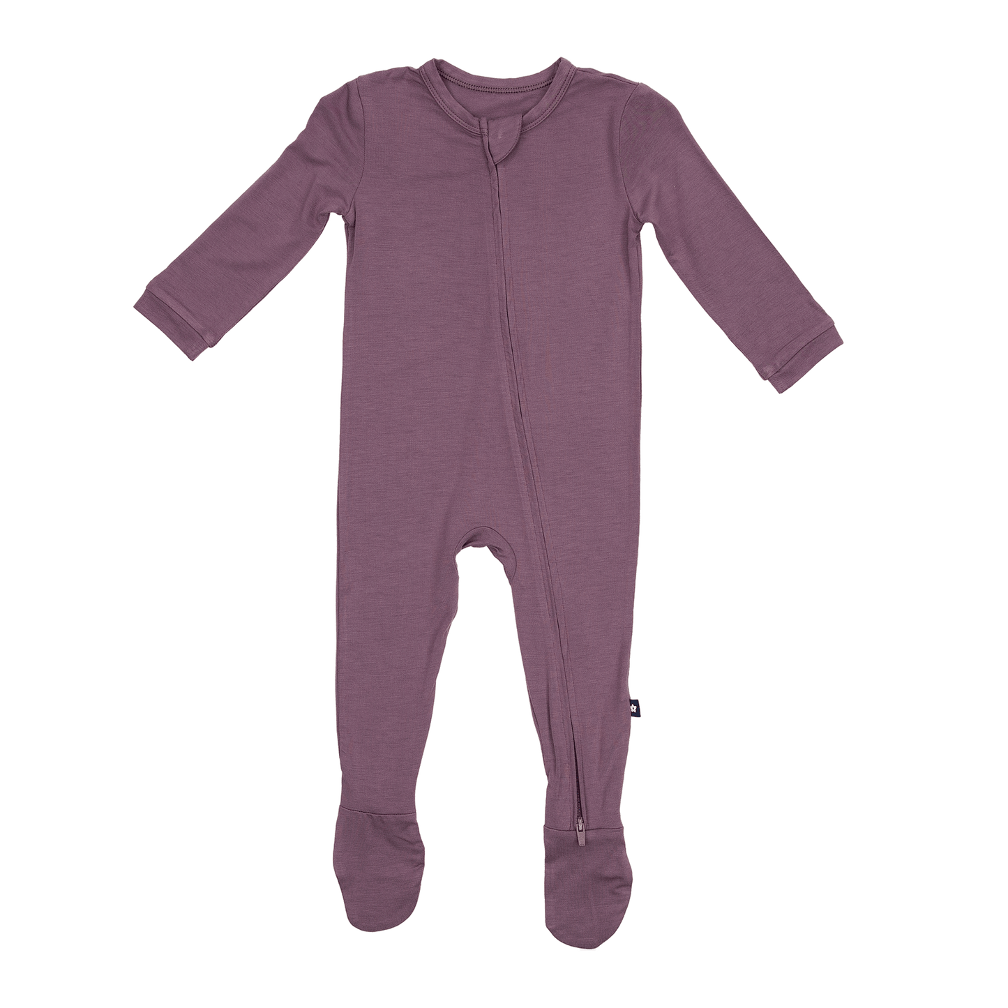 Zip Footie in Plum