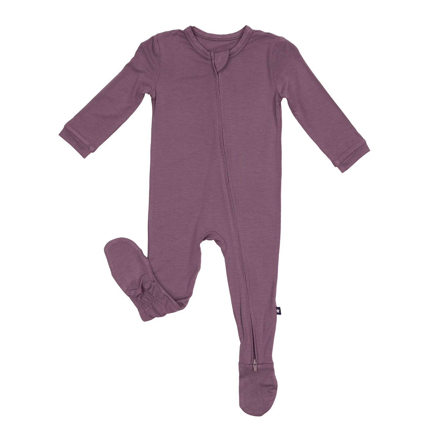 Zip Footie in Plum