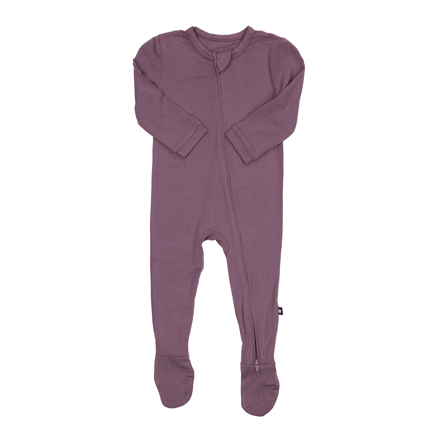 Zip Footie in Plum