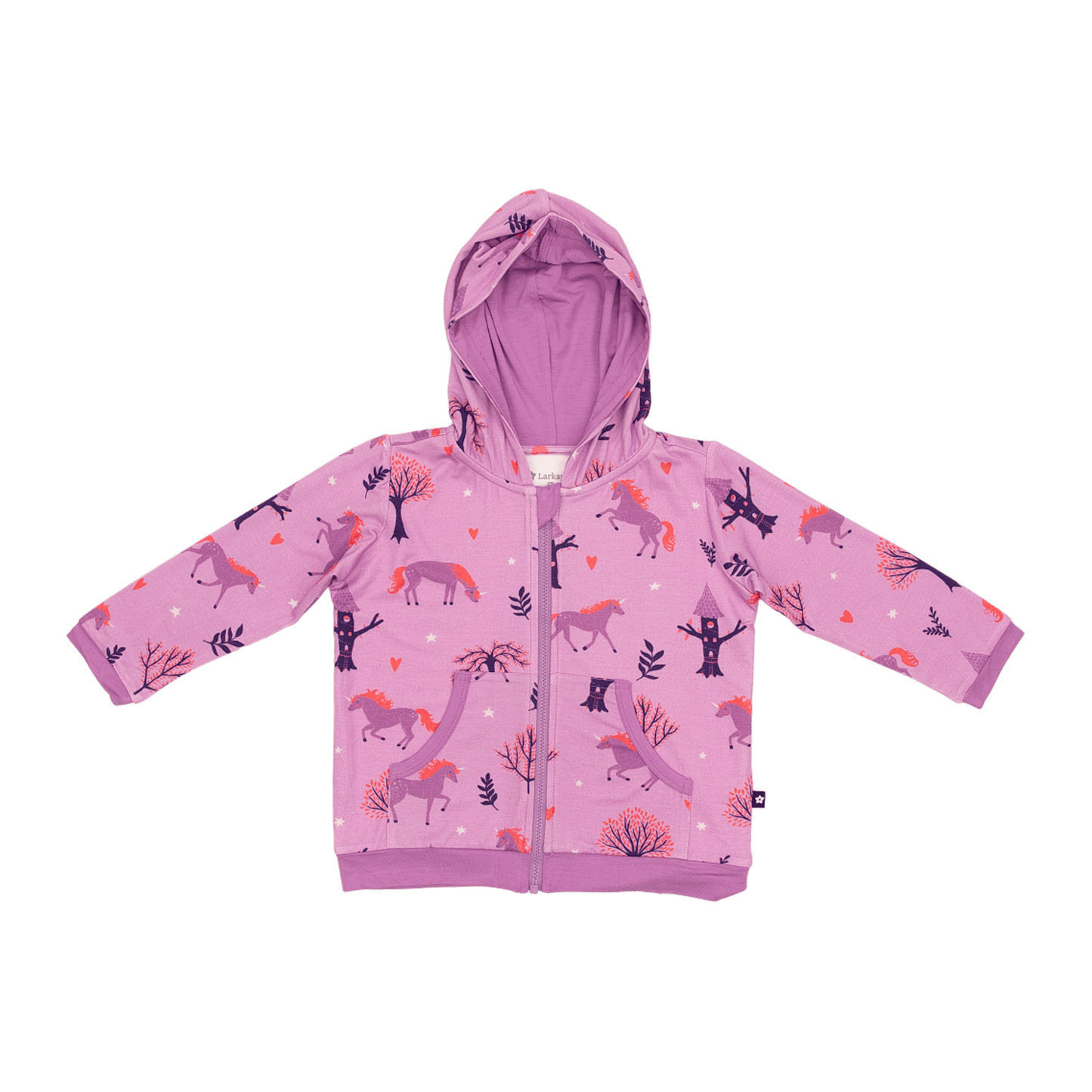 Zip Hoodie in Unicorns