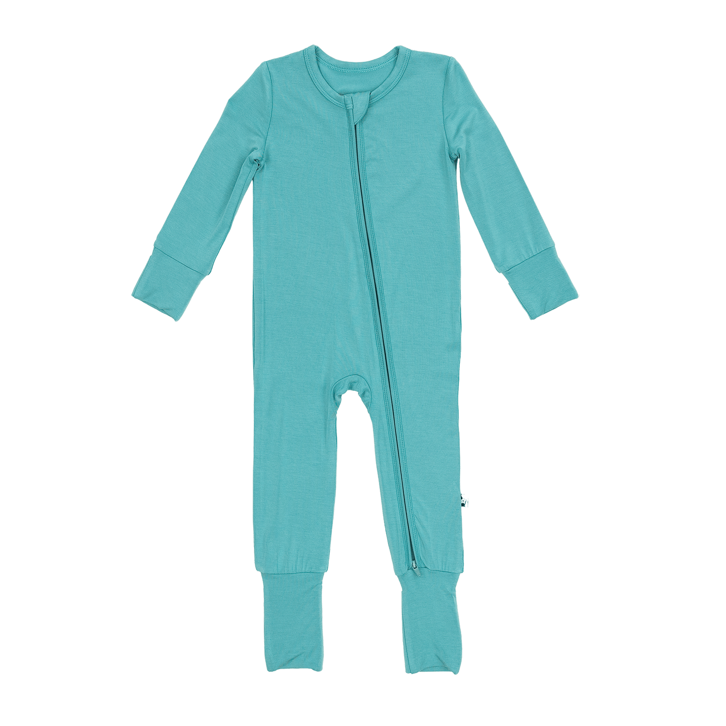 Convertible Footed Romper in Emerald