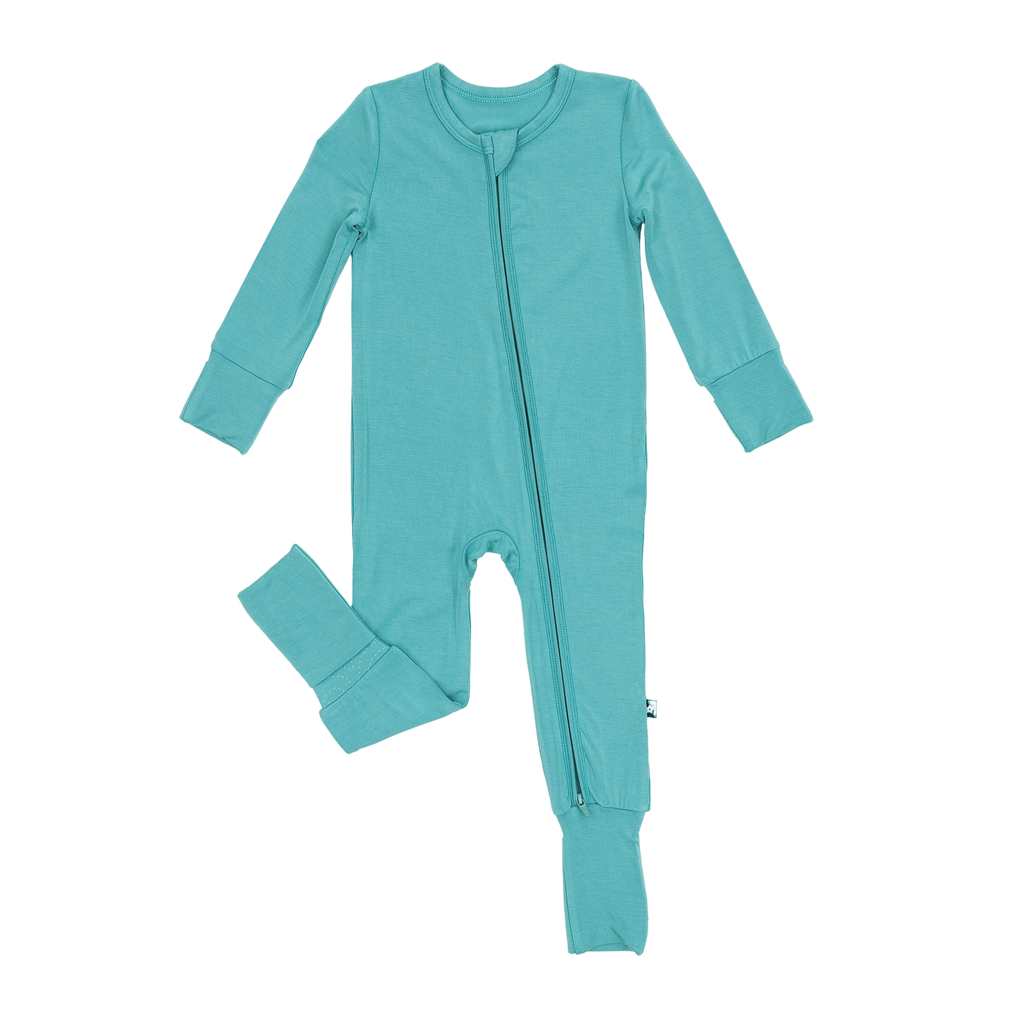 Convertible Footed Romper in Emerald