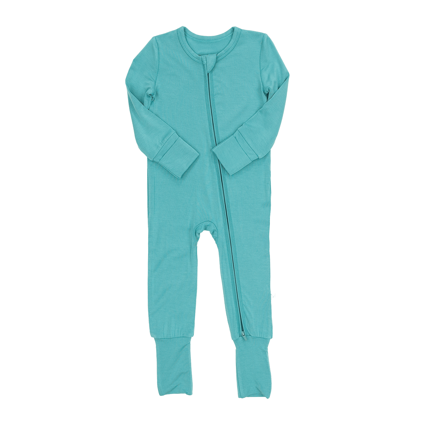Convertible Footed Romper in Emerald