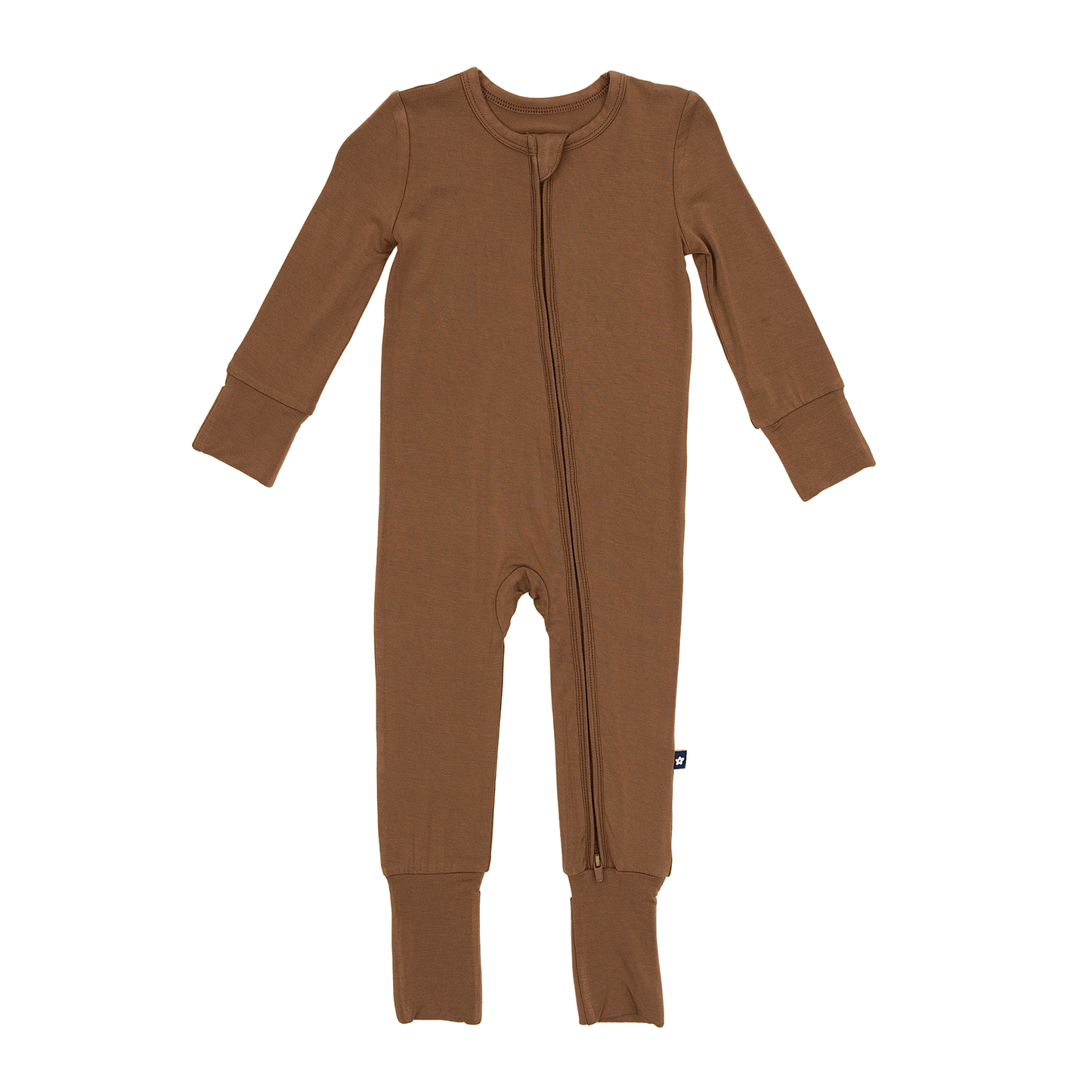Convertible Footed Romper in Milk Chocolate